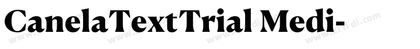 CanelaTextTrial Medi字体转换